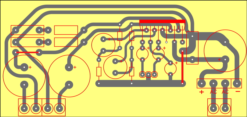 Усилитель на TDA2009 - Плата