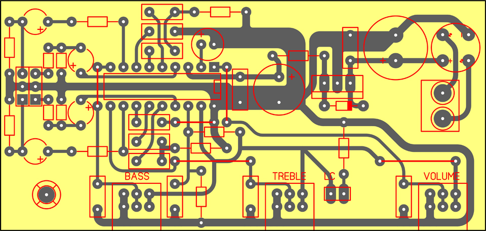 Темброблок на микросхеме TDA1524A - плата