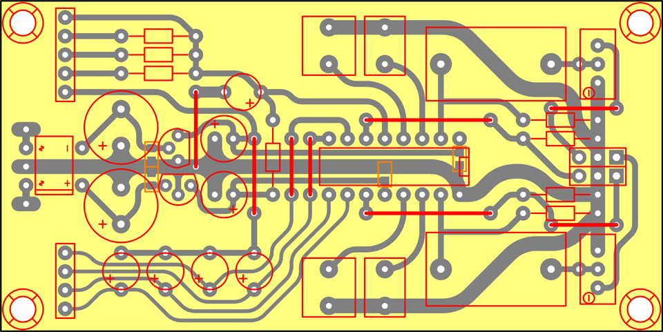 Темброблок на TA7630 с двуполярным питанием - плата